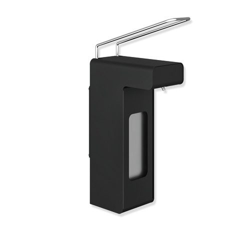 HEWI Desinfektionsmittel-oder Seifenspender System 900, Edelstahl, inkl. 1000ml Leerbehälter wiederbefüllbar, schwarz tiefmatt 900.06.00260 DC