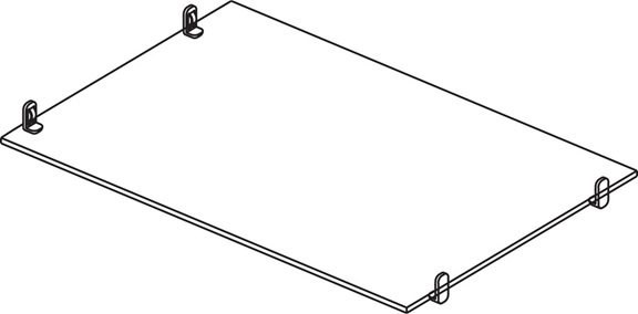 Ideal Standard Glaseinlegeboden Connect Air, für Hoch-Schrank und Halbhoch-Schrank, 230mm EF686RQ