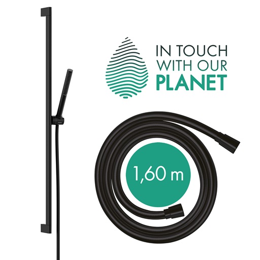 Hansgrohe Brauseset Pulsify S 100, 1 jet EcoSmart+ mit Brausestange 650mm mattweiß 24373700