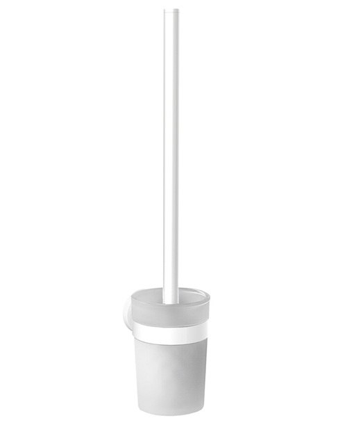 Emco Bürstengarnitur Round Glasteil satiniert weiss 431513901
