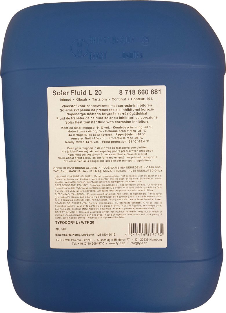 Bosch Solarfluid für Flachkollektoren SFF 10 10 Liter 8718660880