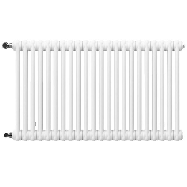 Arbonia Röhrenradiator Standard 2-Säuler H: 60 L: 72cm, Modell 2060, weiß, 16 Glieder