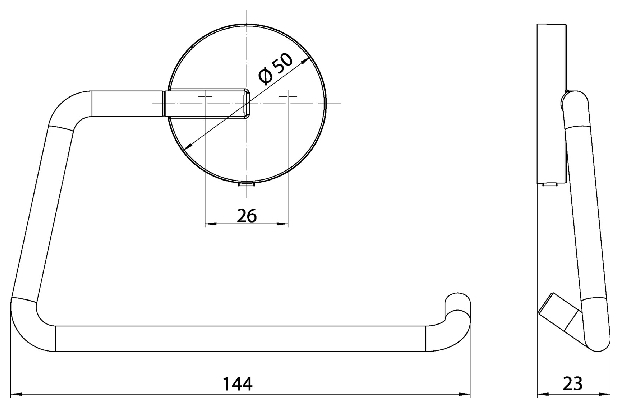 Emco Papierhalter Round ohne Deckel weiss 430013900