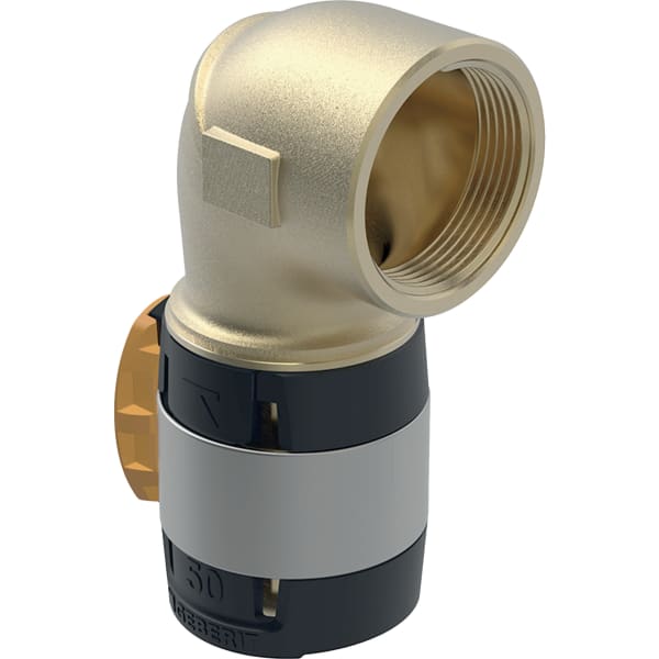 Geberit FlowFit Übergangsbogen 90 Grad mit IG Rg+ 90 Grad d63-Rp2 620.536.00.1