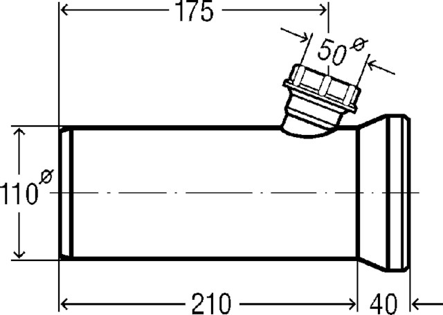 Viega WC Anschlussstutzen 3815.2 in 250x50mm Kunststoff weiß 119645