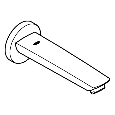 Grohe Wanneneinlauf Eurosmart chrom Wandmontage Ausladung 171mm 13448003