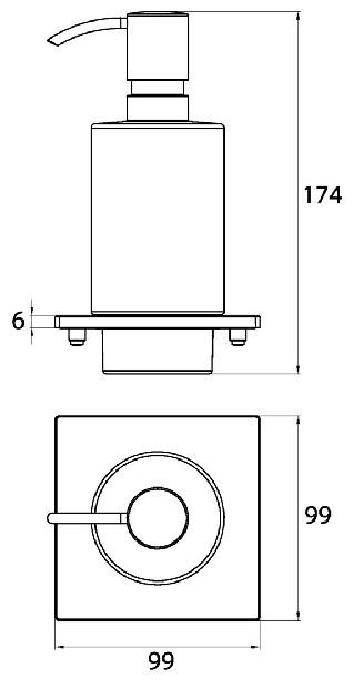 Emco Seifenspender Liaison für Reling chrom 182100105