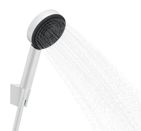 Hansgrohe Porterset Pulsify S 105 1 jet mit Brauseschlauch 1250mm mattweiß 24301700