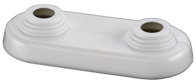 Flamco Doppelrosette flach 10-22mm x Achsabstand 50mm Kunststoff weiß F44214