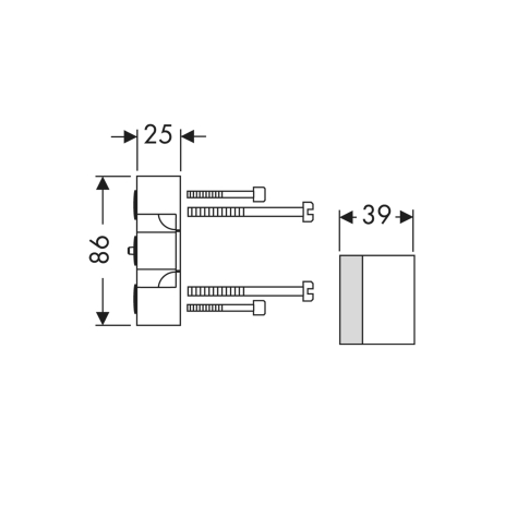 Hansgrohe iBox Verlängerungsset universal 25mm 13595000