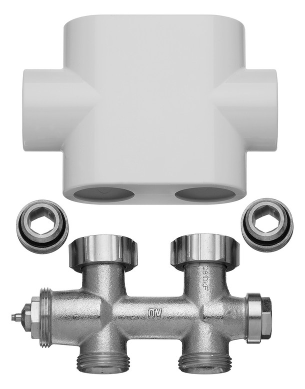 Arbonia Ventilhahnblock in Durchgangsform weiß ZV00400001