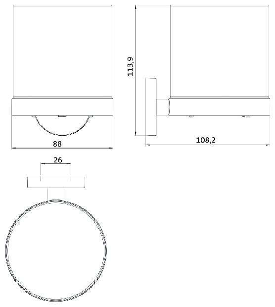 Emco Sensor-Seifenspender Round Glasteil satiniert weiß 432113903