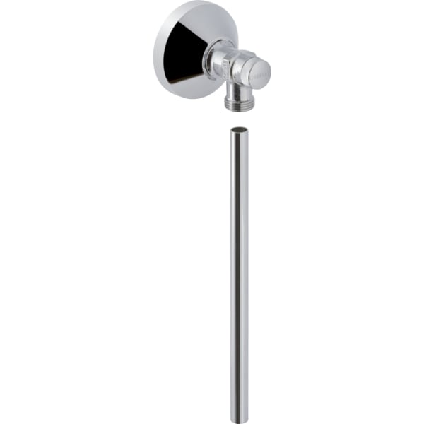 Geberit Eckventil 1/2" mit Rohr und Rosette 215.085.21.1