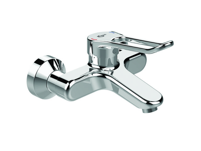 Ideal Standard Ceraplus 2 Wand-Waschtischarmatur mit Bügelgriff chrom, Ausladung 148-167mm BC109AA