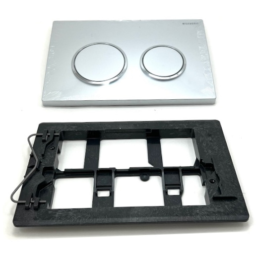Geberit Kappa21 Betätigungsplatte, für 2-Mengen-Spülauslösung mattverchromt / hochglanz verchromt 115.240.KN.1
