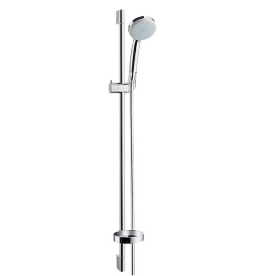 Hansgrohe Brauseset Croma 100 Vario mit Brausestange 900mm und Seifenschale, Chrom 27771000