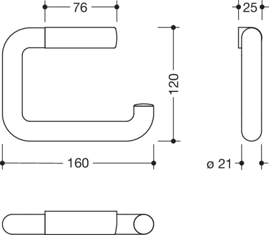 HEWI WC-Papierhalter Serie 477, matt, reinweiß 477.21B100 99