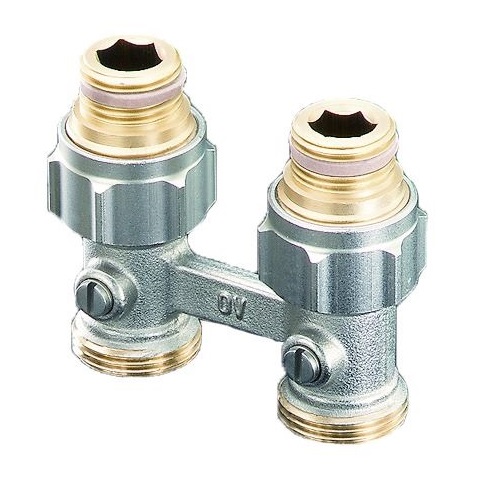 Oventrop Absperrverschraubung ZB "Multiflex F", 1/2"AGx3/4"AG 1015883