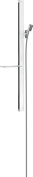 Hansgrohe Brausestange Unica E 900mm mit Isiflex Brauseschlauch 1600mm, Weiß/Chrom 27640400