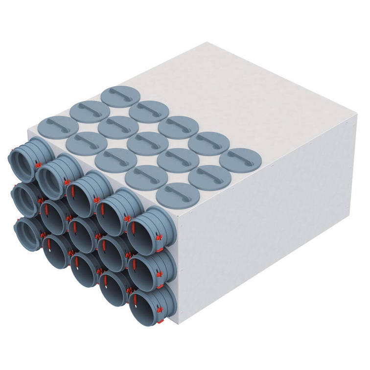 Helios FRS-VK 15-75/180 Verteilerkasten 15 x DN75, 1 x DN180 03848