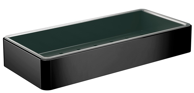 Emco Schwammkorb mit Kunststoffeinsatz Loft 220x34x101mm schwarz / schwarz 054513302