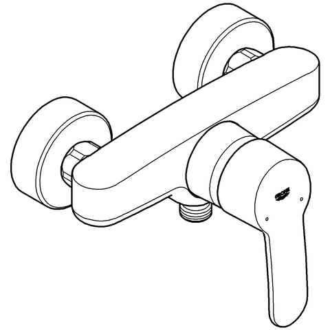 Grohe Eurostyle C Einhand-Brausebatterie chrom Wandmontage eigensicher 33590002