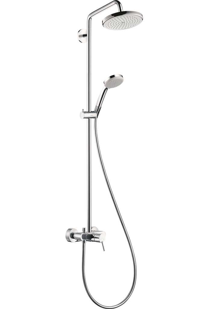 Hansgrohe Showerpipe Croma 220 für Dusche chrom mit brausemischer 27222000