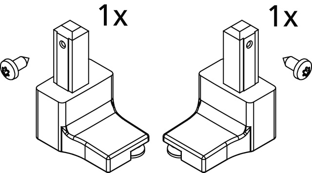 Kermi Set Gleiter lang für LI G3R/LLI E3R/L 2539327