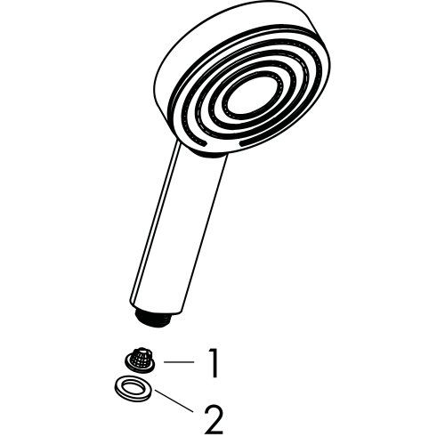 Hansgrohe Handbrause Pulsify S 105 1 jet EcoSmart+ mattweiß 24121700