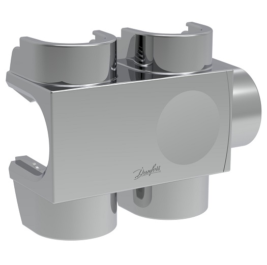 Danfoss Kunststoffabdeckung für VHS-DV Durchgang, Fühler links in chrom, Heizkörper 1/2" 013G7954