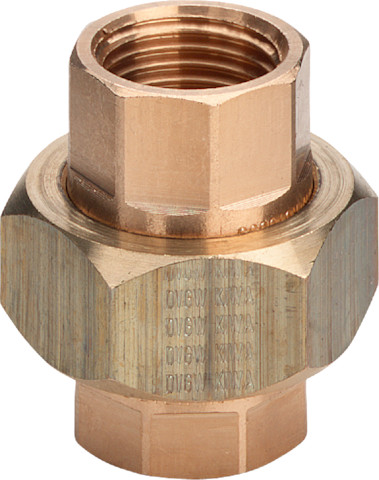 Viega Rohrverschraubung Rotguss 3330 flachdichtend in Rp2 x Rp2 271077