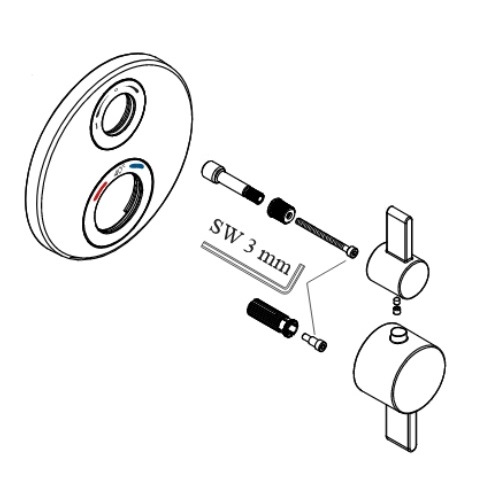 Hansgrohe Ab- / Umstellgriff chrom 93522000