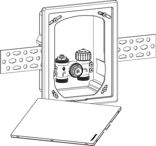 Heimeier UP-Kasten Multibox C/E mit Thermostat-Oberteil, weiß 9308-00.800