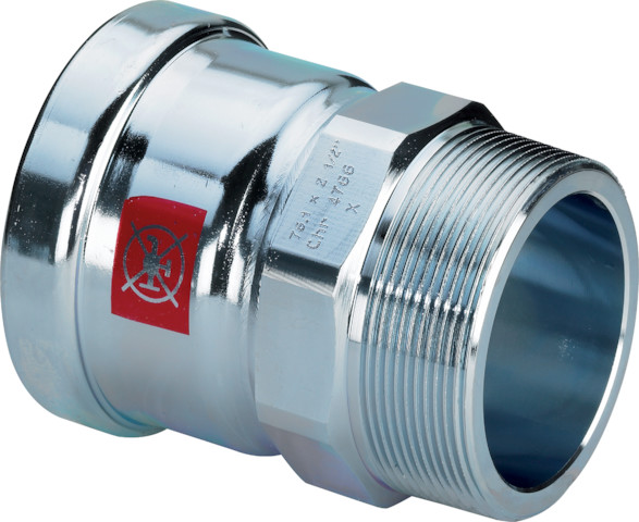 Viega Übergangsstück Prestabo XL 1111XL in 76,1mm x R2 1/2 Stahl verzinkt 629977