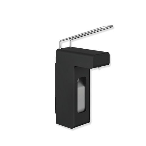 HEWI Desinfektionsmittel-oder Seifenspender System 900, Edelstahl, inkl. 500ml Leerbehälter wiederbefüllbar, schwarz tiefmatt 900.06.00360 DC
