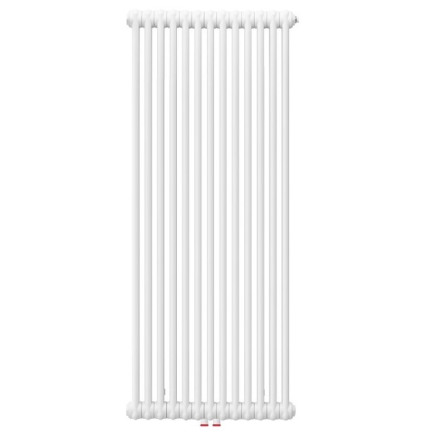 Arbonia Röhrenradiator Standard mit Mittenanschluss 3-Säuler H: 200 L: 63cm, Modell 3200, weiß, 14 Glieder