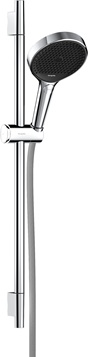 Hansgrohe Brauseset Rainfinity 130 3jet EcoSmart Unica S Puro 650mm Push Schieber chrom 28746000