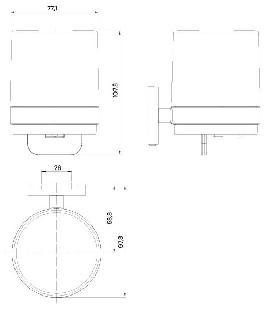 Emco Einhand-Seifenspender Round weiss 432113901