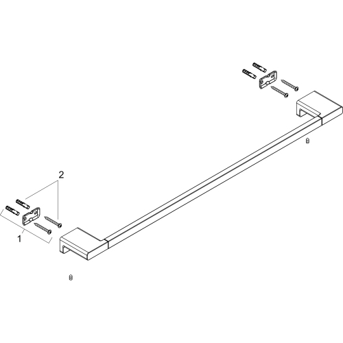 Hansgrohe Badetuchhalter AddStoris mattweiss 41747700