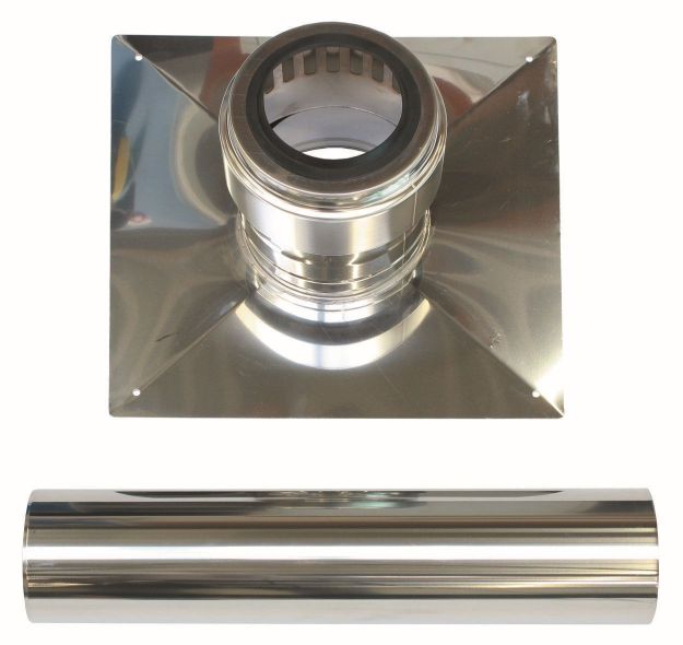 Vaillant Schachtabdeckung d:110mm Edelstahl incl. Endrohr d:110mm Edelstahl 0020106398