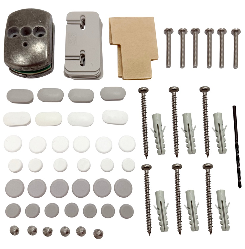 Kermi Set Montagekleinteile für Schwingtür mit versetztem Drehpunkt (I2 KOD, I2 KTD) 2534141