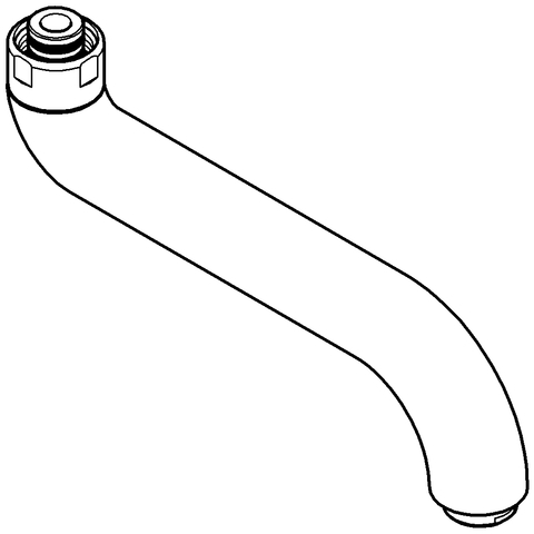 Grohe Auslauf für Europlus E Waschtisch-Thermostatmischer Wandbatterie 192mm chrom 42132000
