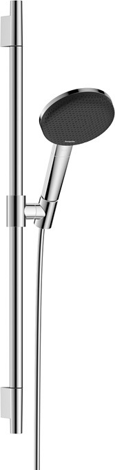 Hansgrohe Brauseset Raindance Alive Select S 125 3jet EcoSmart mit Brausestange Unica S Puro 650mm, Chrom 24602000