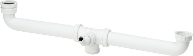 Viega Ablaufverbindung 792 für Doppelspüle in G1 1/2 x 160-570mm Kunststoff weiß 113063