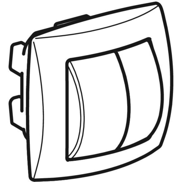 Geberit Handdrücker für 2-Mengen-Spülauslösung zu WC-Steuerung pneumatischer Spül-Auslösung weiß 240.572.11.1
