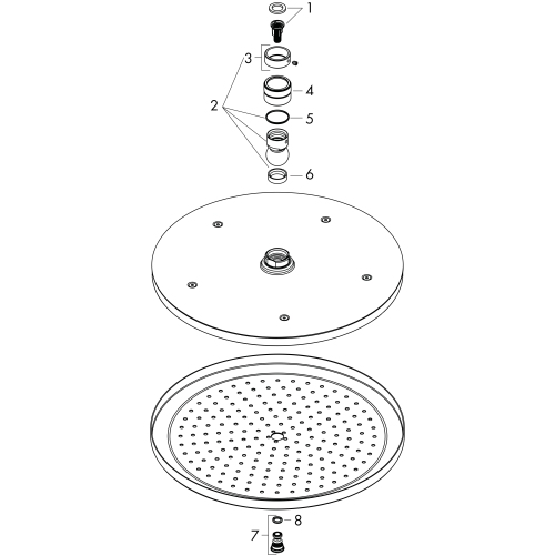 Hansgrohe Kopfbrause Croma 280 1jet mattweiss 26220700