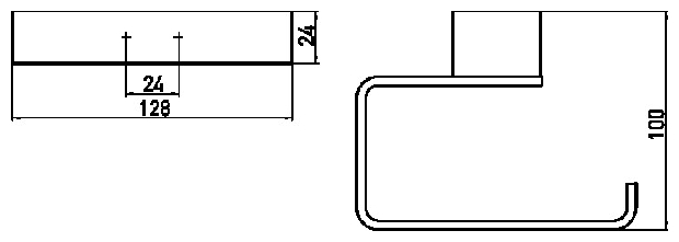 Emco Papierhalter Loft ohne Deckel schwarz 050013301