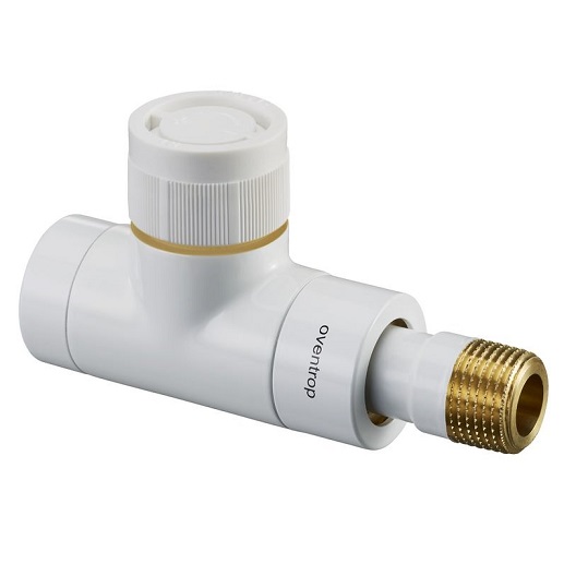 Oventrop Thermostatventil "E" DN15, 1/2", Durchgang, weiß 1163162