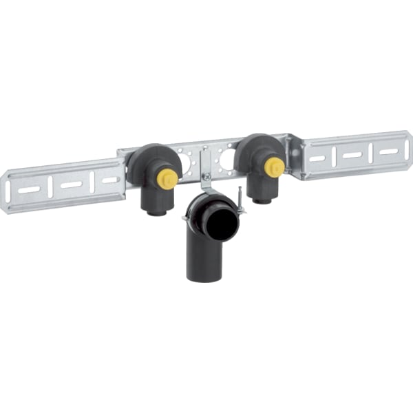 Geberit PushFit Anschlusswinkel 90 Grad vormontiert zweifach Rotguss d20-Rp1/2 mit AblRS 651.288.00.1
