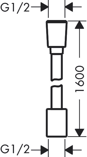 Hansgrohe Textilbrauseschlauch Designflex 1600mm mattweiß 28260700